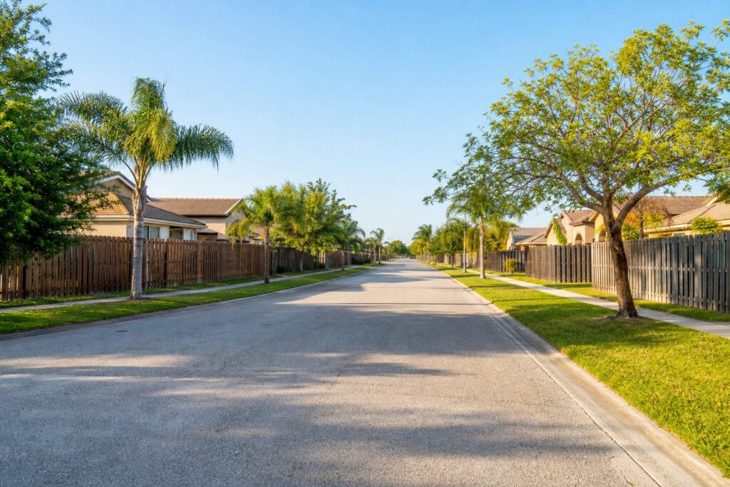 Cutler Bay neighborhood with well-kept homes and quiet residential streets, an established residential neighborhood