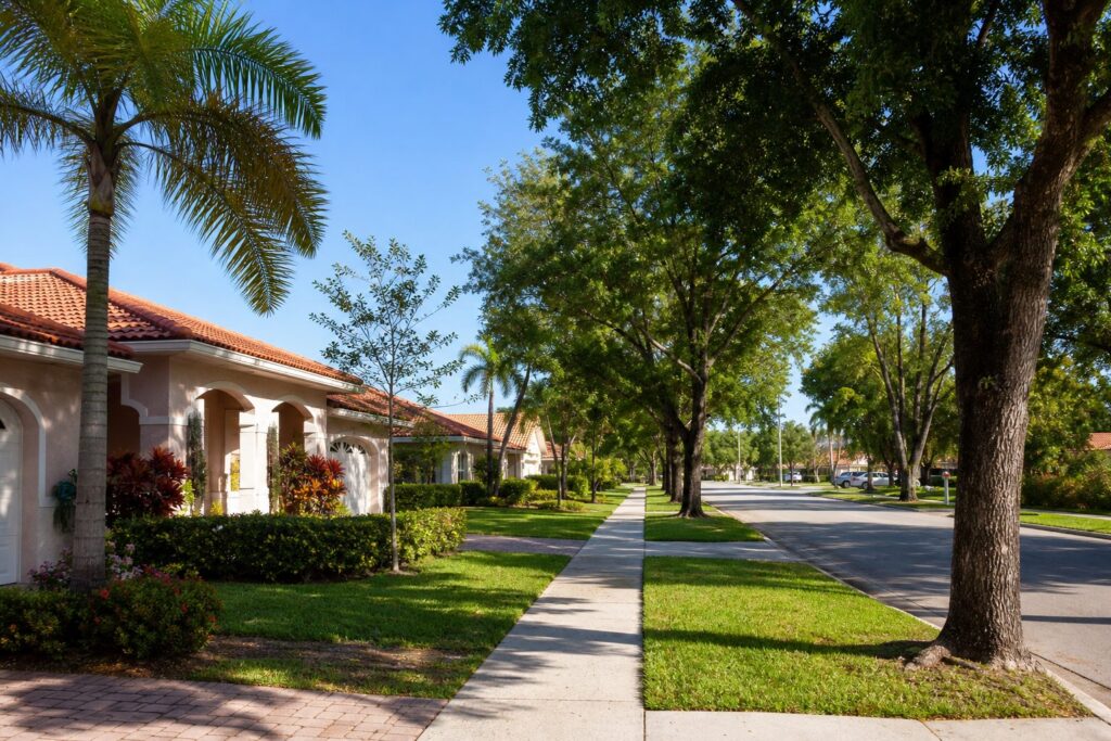 Hialeah neighborhood with well-kept homes and quiet residential streets, an established residential neighborhood