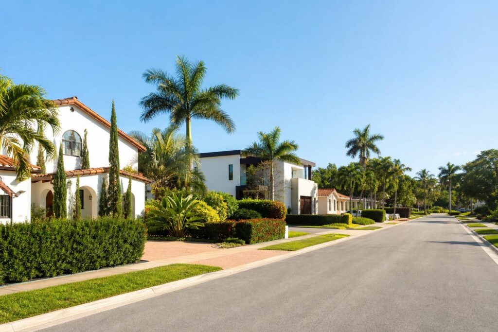 Miami neighborhood with well-kept homes and quiet residential streets, an established residential neighborhood